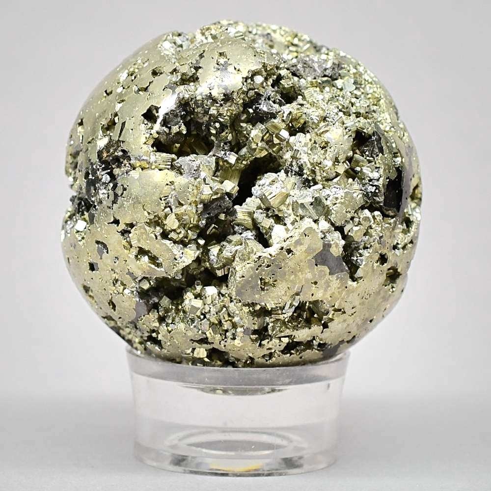 Eindrucksvolle goldene Pyrit Kugel 5 cm Mineralien aus Peru