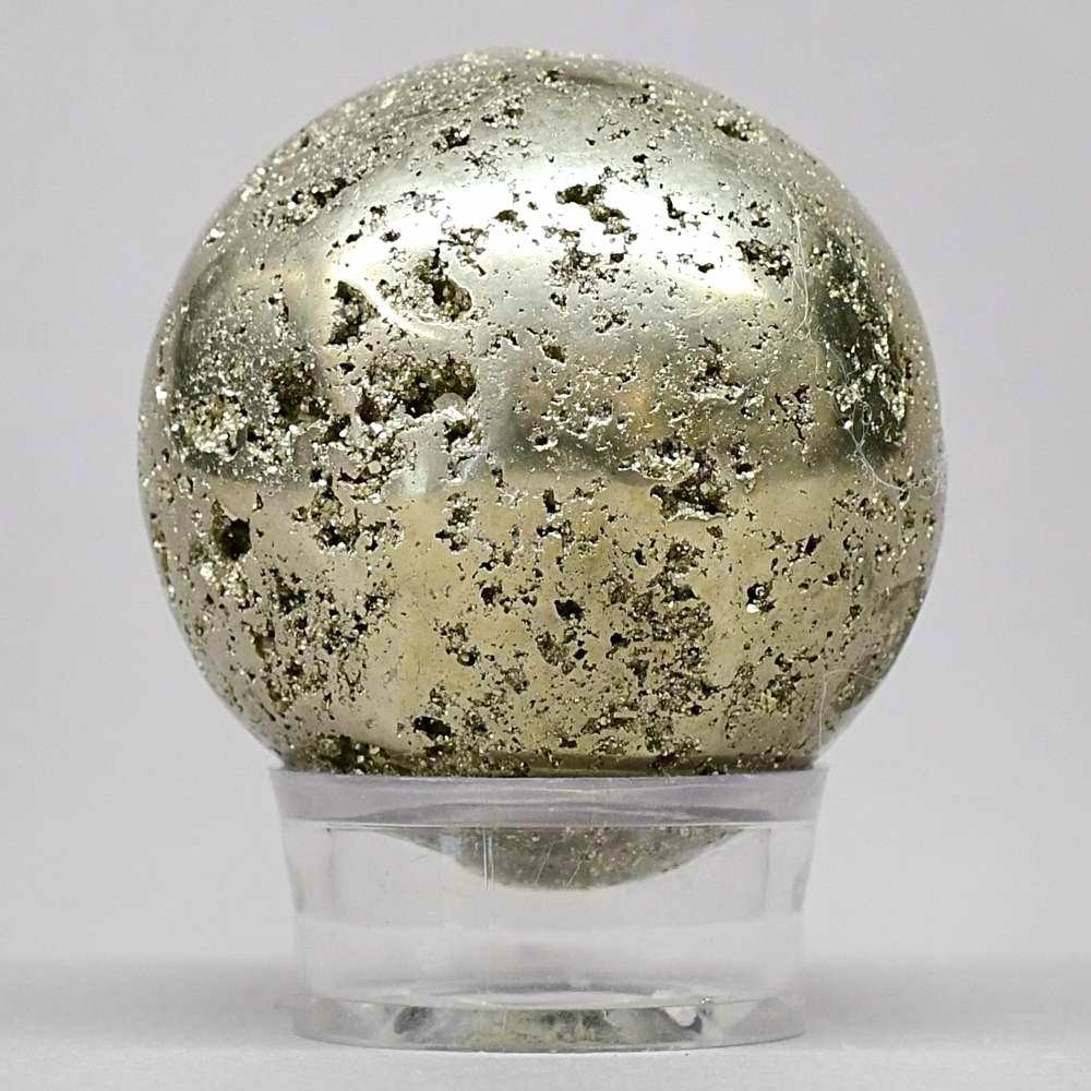 Pyrit Kugel handgeschliffen aus Peru 45 mm Mineralien online kaufen