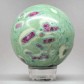 Herrliche Rubin-Fuchsit Edelstein Kugel  Ø 6,8 cm